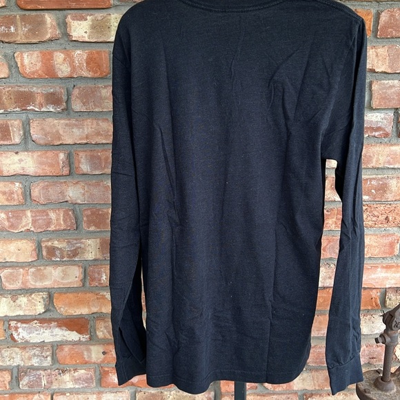 Rock and roll soul graphic design block leopard print long sleeve black t-shirt - Picture 4 of 5